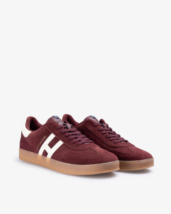 Sneaker Hamptons Suede Burgundy - Harper &amp; Neyer