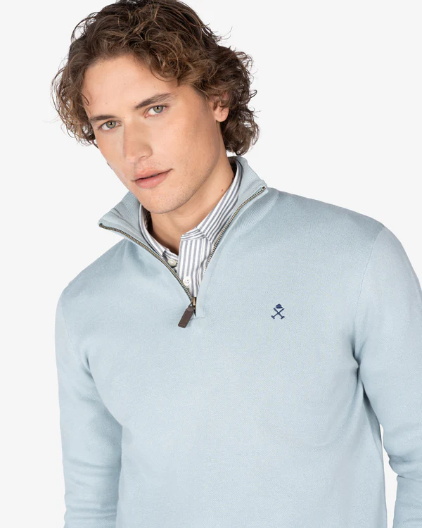 Jersey Icon Zipper Light Blue - Harper &amp; Neyer