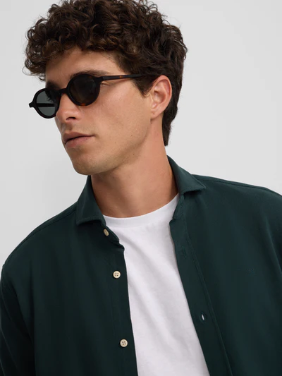 Camisa Sport Micropique Comfort Verde - Silbon