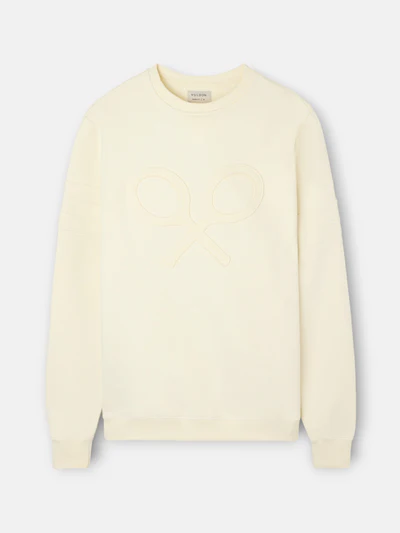 Sudadera Raqueta Relieve Tono Crema - Silbon