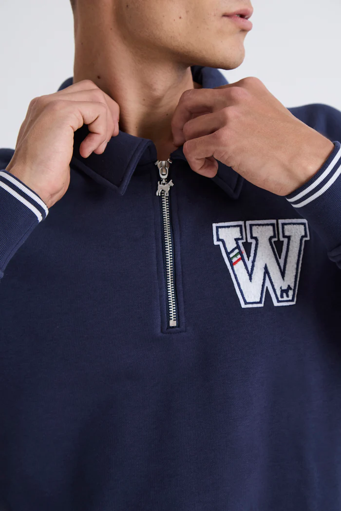 Sudadera Polo Zip Marino - Williot