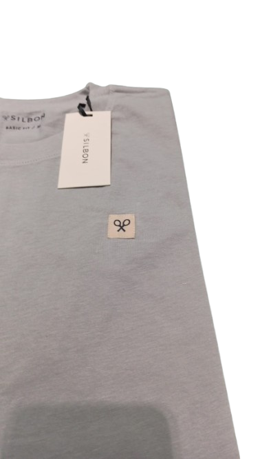 Camiseta Lisa Minilogo Parche Blanca - Silbon