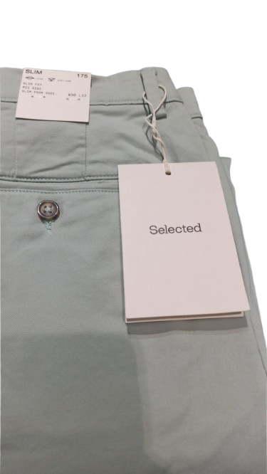 Pantalón Chino Beige (Moonstruck) - Slim Bill Pant Flex 175 - Selected