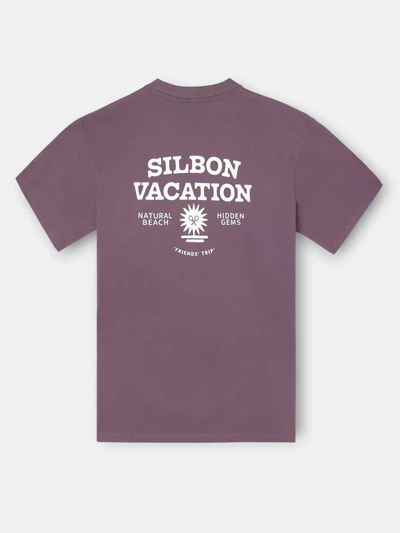Camiseta Relaxed Fit Silbon Vacation Purpura - Silbon