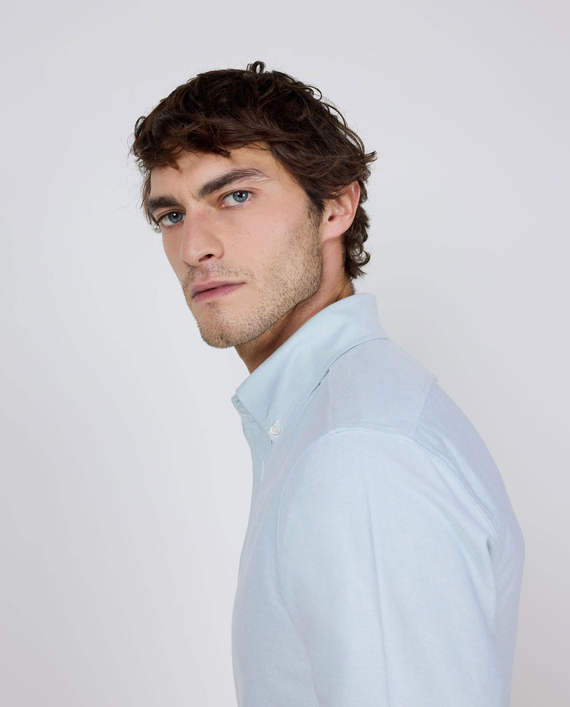 Camisa Oxford Liso Verde - El Ganso