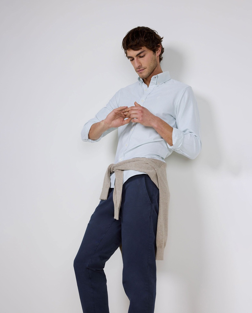 Camisa Oxford Yale Verde - El Ganso