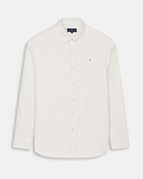 Camisa Mediterraneo Striped Oxford Sky Blue - Harper &amp; Neyer