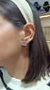 Pendientes Metacrilato Peinetas Fallera Plateado