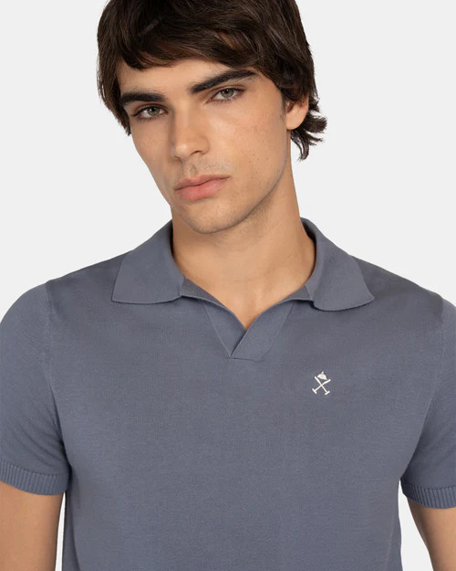 Polo Knit Blue Shadow - Harper &amp; Neyer