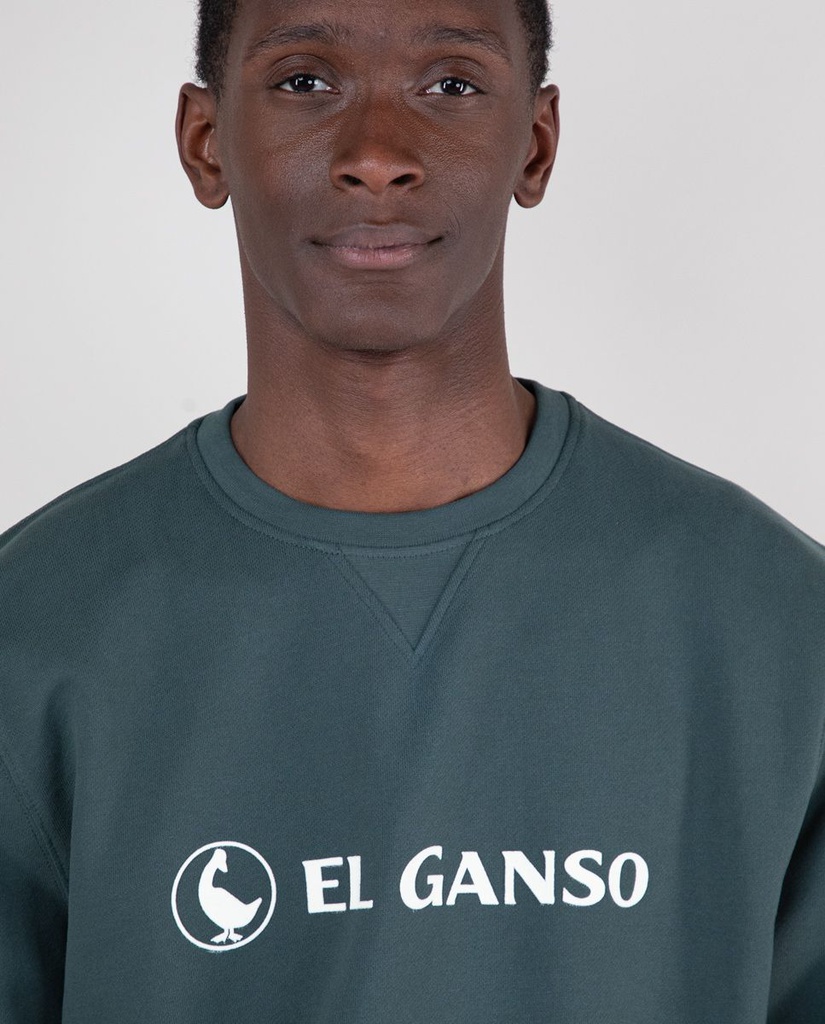 Sudadera Logo Ganso Verde - El Ganso