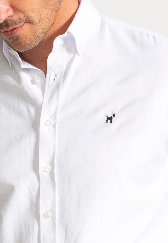 Camisa Slim Fit Oxford Blanco - Williot