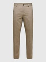 SlhSlim Neil Chk Trs Noos - Oatmeal - Selected Homme