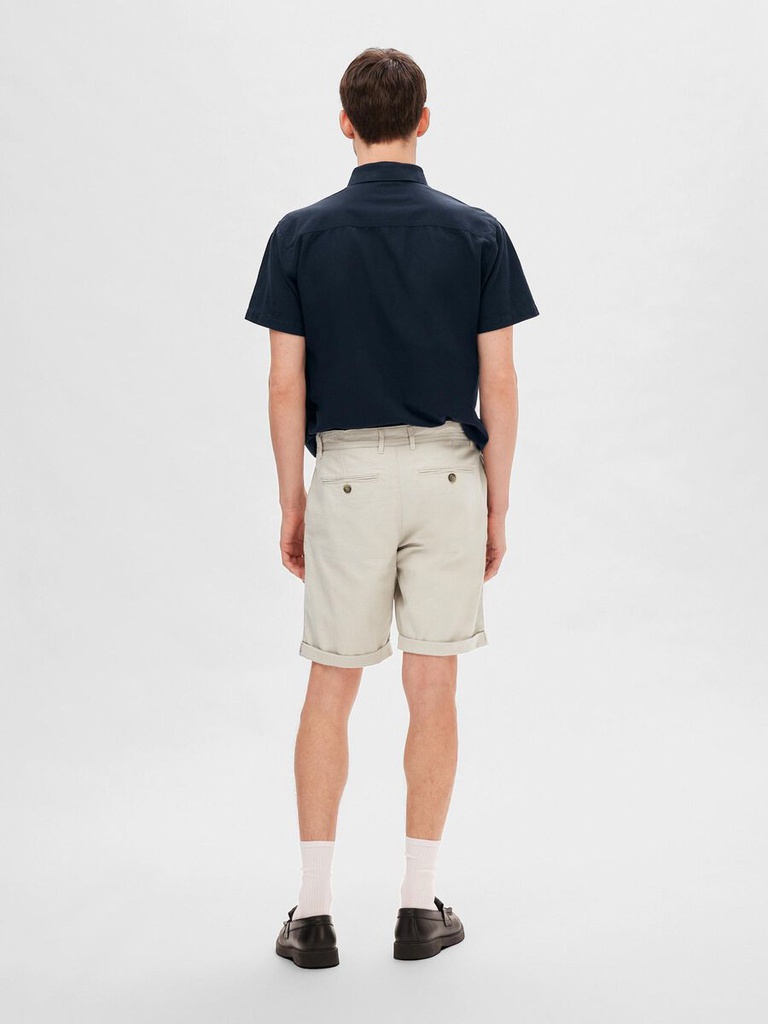 Bermuda Slhregular-Miles Sun Shorts Oatmeal - Selected Homme