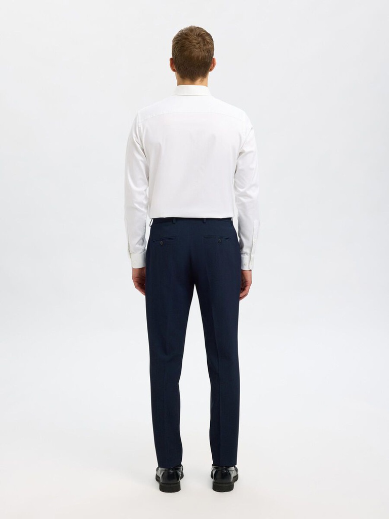 Slhslim Jose Seersucker Trs Flex - Pantalón Traje Dark Navy - Selected Homme