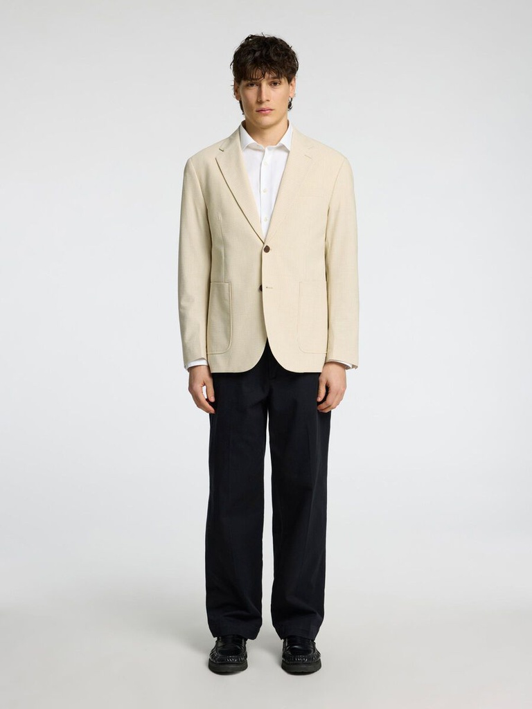 Slhreg Yale Seersucker Blz - Americana Sand - Selected Homme