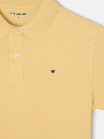 Polo Clásico Liso Amarillo - Silbon