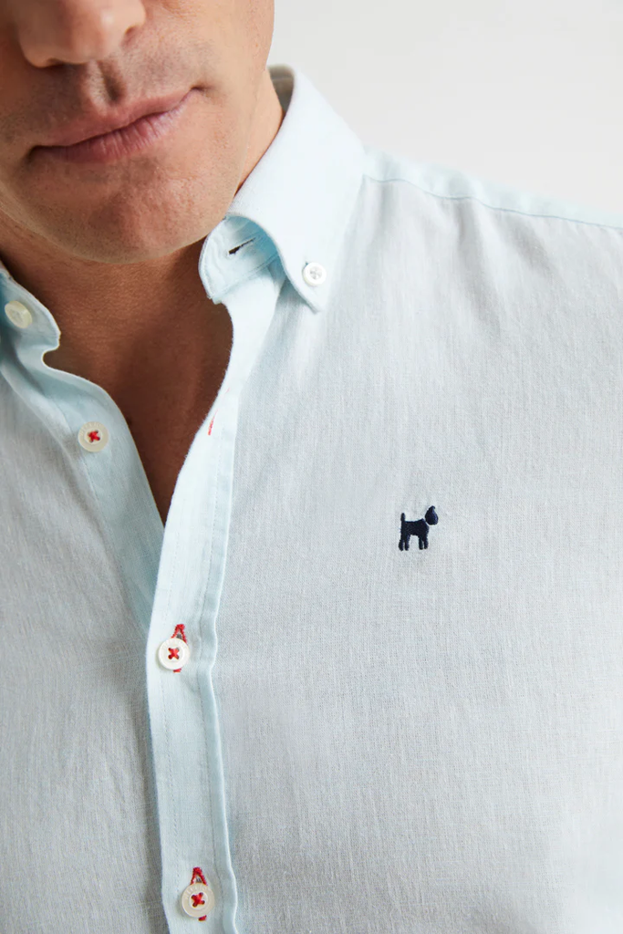 Camisa Lino Turquesa - Williot
