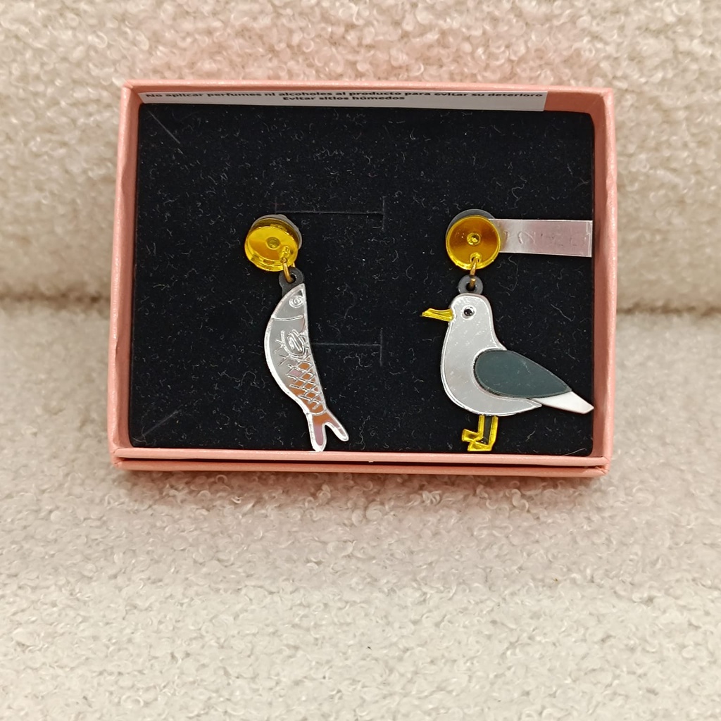 Pendientes Metacrilato Gaviota