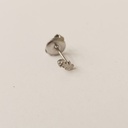 Pendiente Mini Raspa Plateado