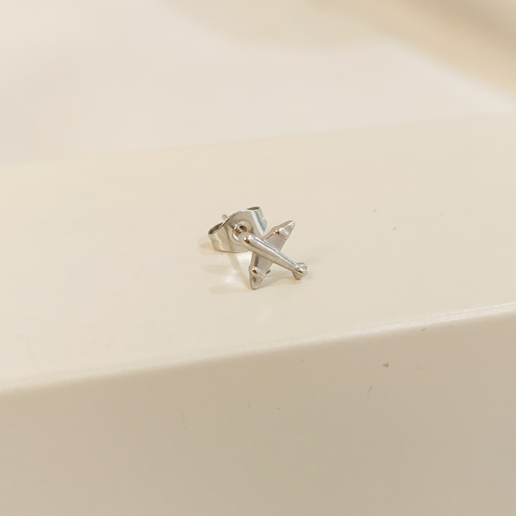 Pendiente Avión Plateado