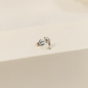 Pendiente Delfín Plateado