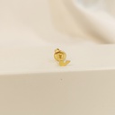 Pendiente Medio Corazón Puzzle Dorado