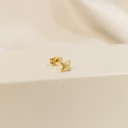 Pendiente Destello Grande 3D Dorado