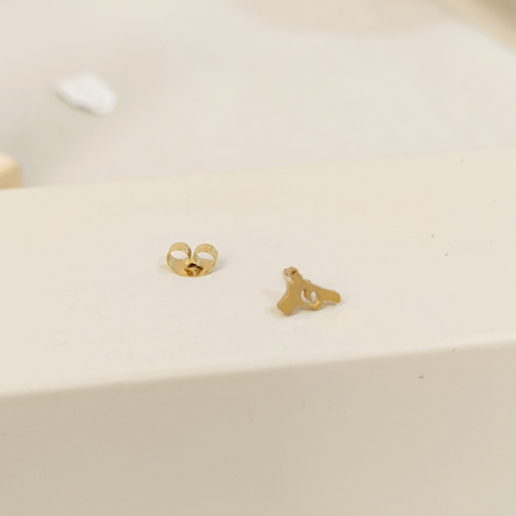 Pendiente Pistola Dorado