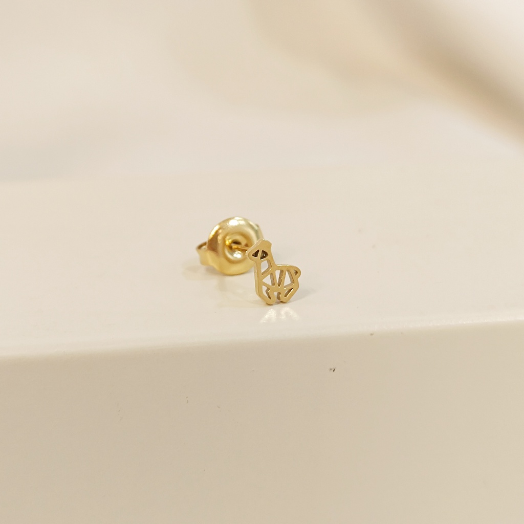 Pendiente Jirafa Diseño Geo Dorado