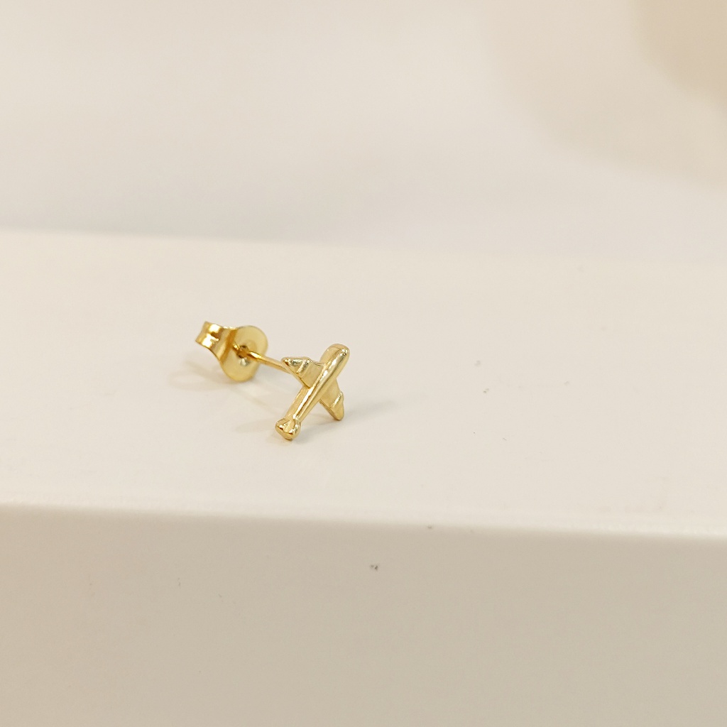 Pendiente Avión Dorado