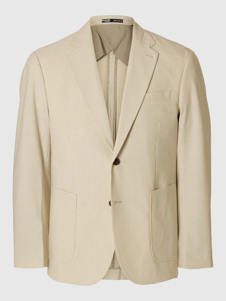 Slhreg Yale Seersucker Blz - Americana Sand - Selected Homme