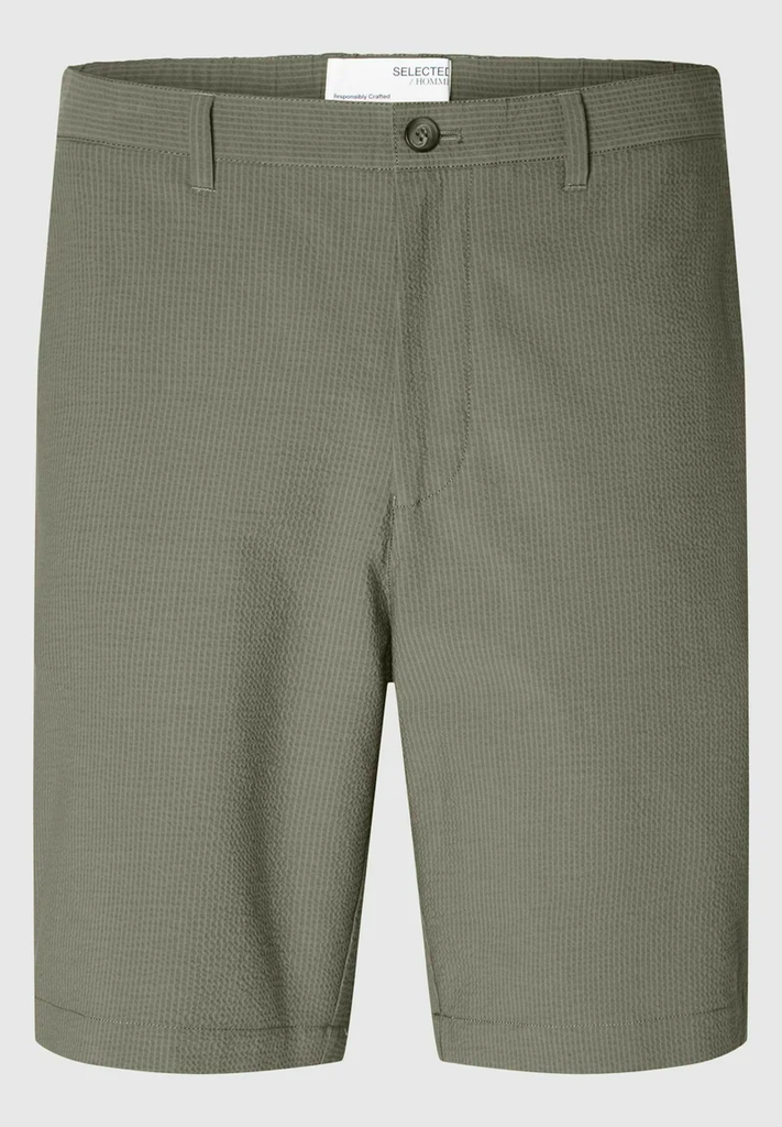 Bermuda Slhregular-Karl Seersucker Shorts Kalamata - Selected Homme