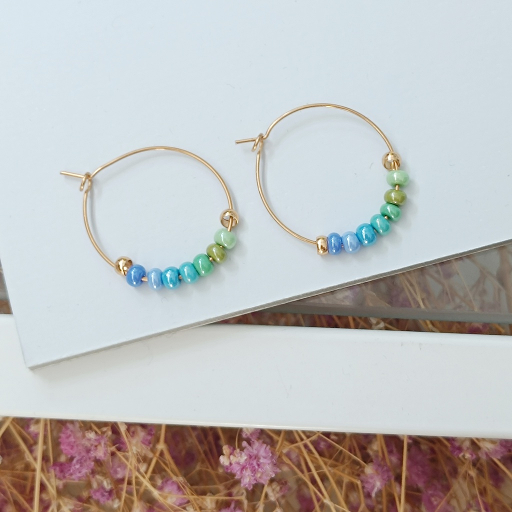 Pendientes Cerámica Kalei Medium Sea