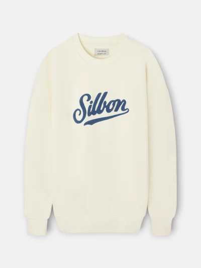 Sudadera Relaxed Fit Retro Crema  - Silbon