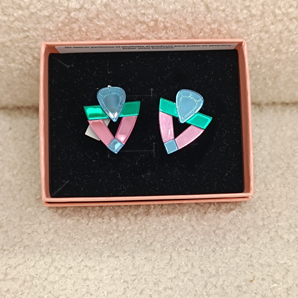 Pendientes Triángulo Colores Metacrilato