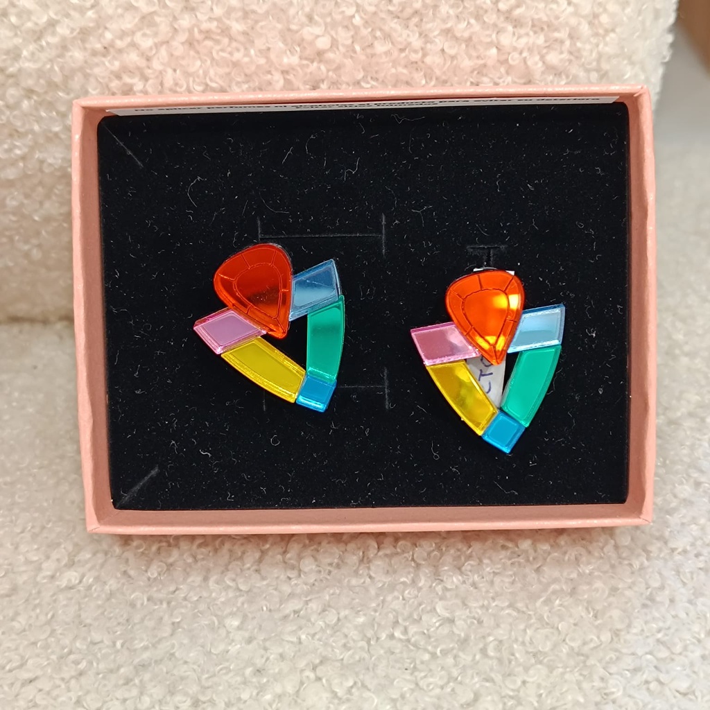 Pendientes Triángulo Colores Metacrilato