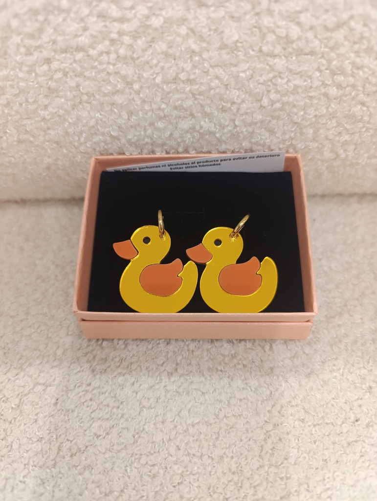Pendientes Metacrilato Patos Aro