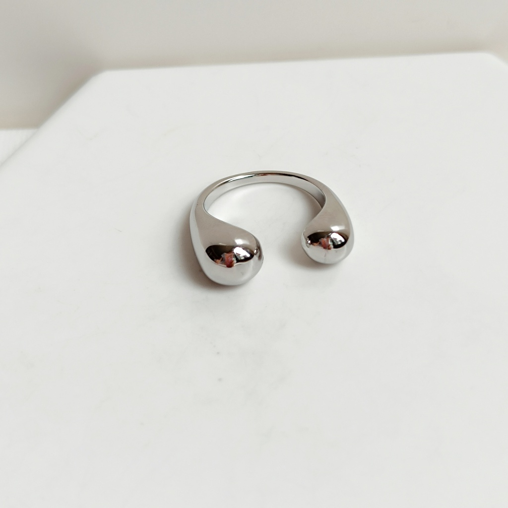 Anillo Doble Plateado