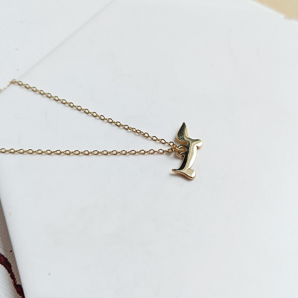 Collar Charm Perro Dorado