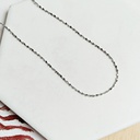 Collar Cadena Círculos Finos Plateado