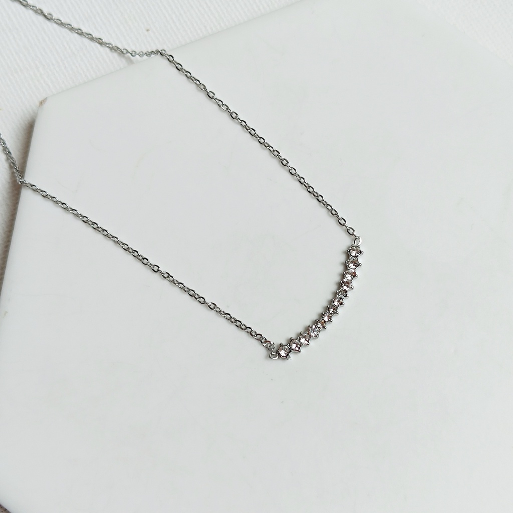 Collar Circonitas Plateado