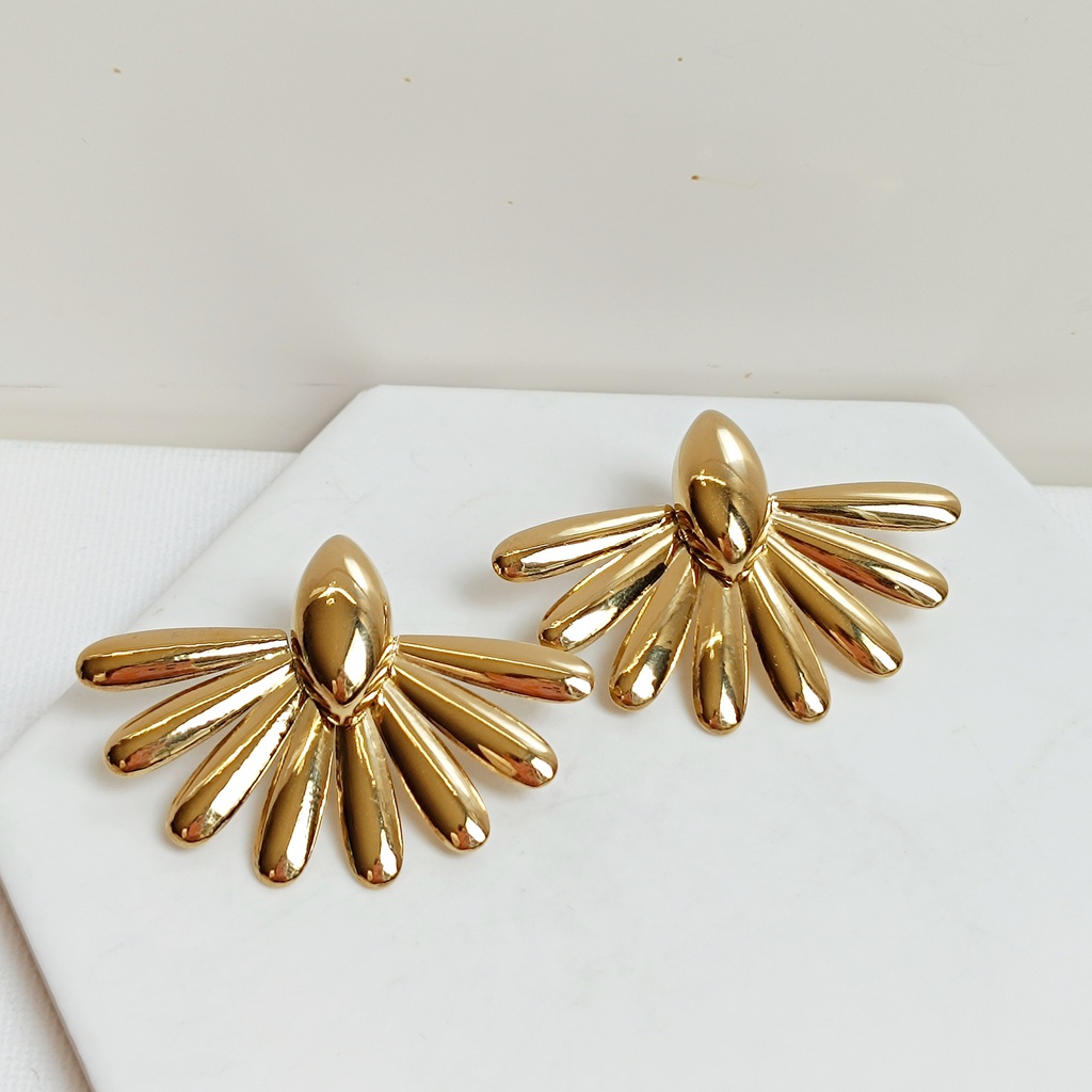Pendientes Florales Dorado