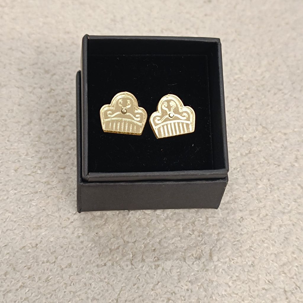 Pendientes Metacrilato Peinetas Fallera Dorado