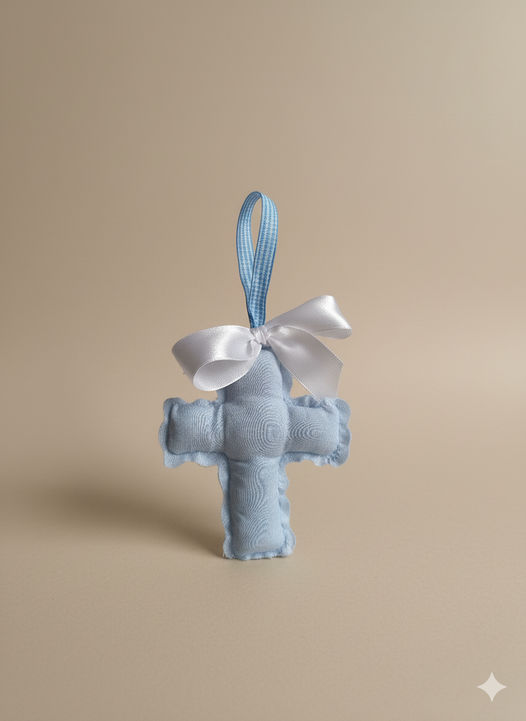 Cruz Azul Algodón Tira Vichy con Lazo Satén Blanco