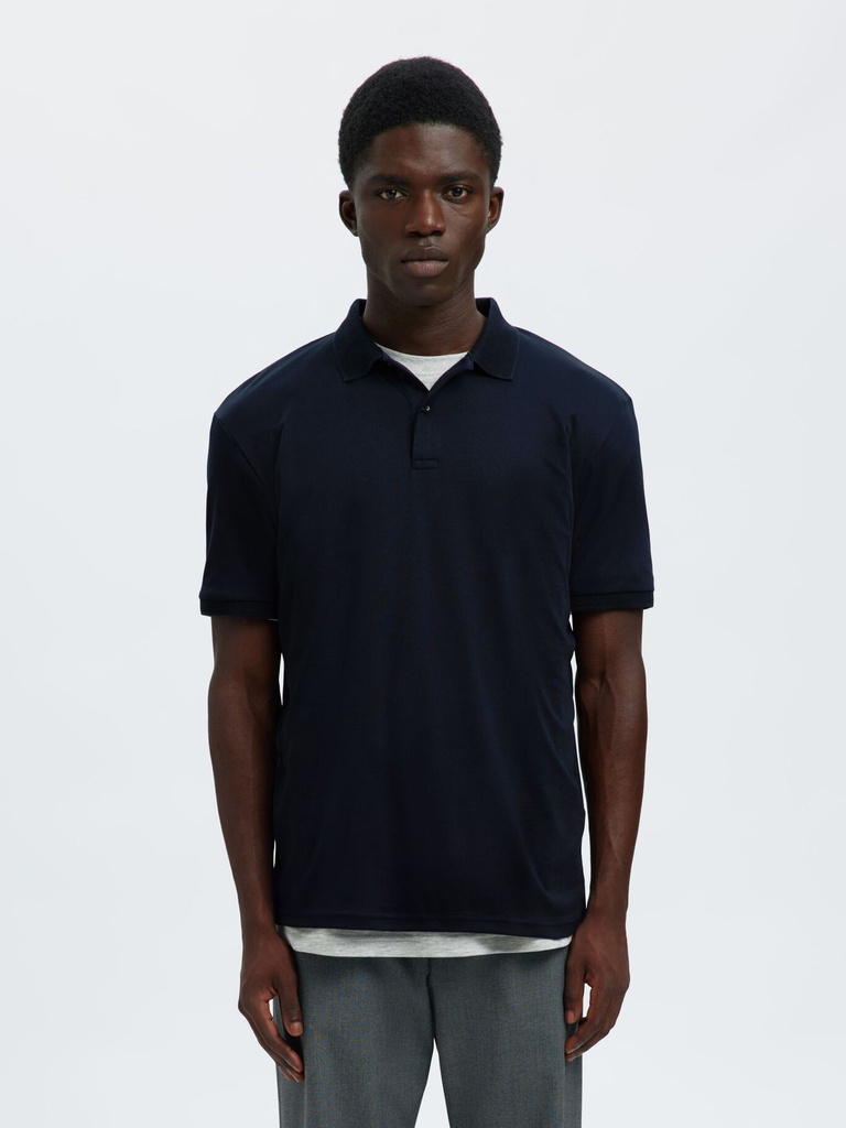 Slhfave Button SS Polo Noos Sky Captain - Selected