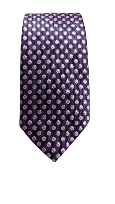 Corbata Negra Con Lunares Morados - Stroget