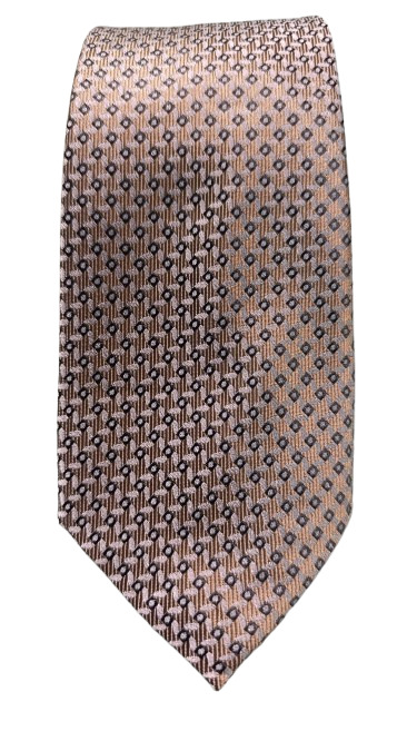 Corbata Marrón Con Motivos Grises Y Negros - Stroget