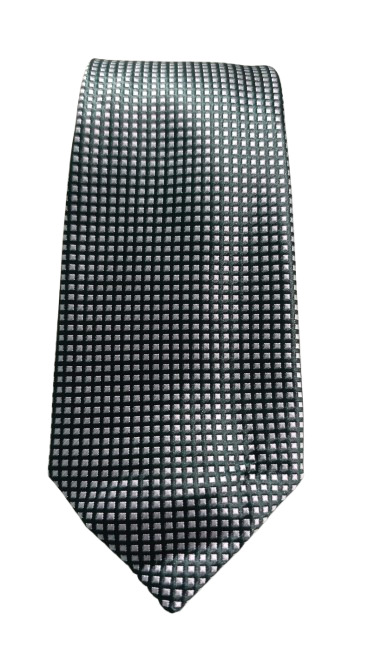 Corbata Verde Oscuro Con Cuadros Blancos - Stroget