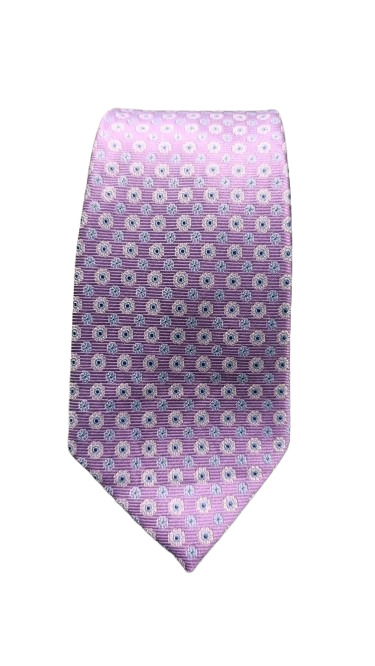 Corbata Lila Con Flores En Gris Y Azul - Stroget