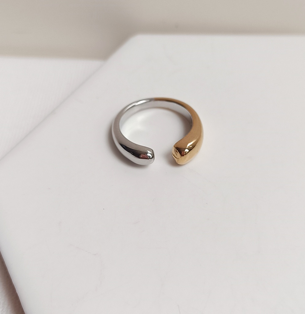 Anillo Con Abertura Bicolor